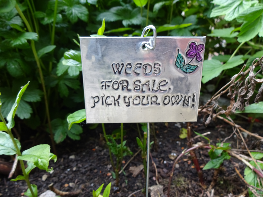 Embossed Metal Plant Label Kit Pewter Concepts